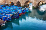 Morning Calm: Essaouira's Blue Boats