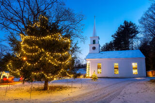 Winter Glow at Sturbridge Village