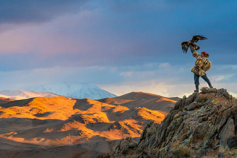Eagle Hunter at Sunset