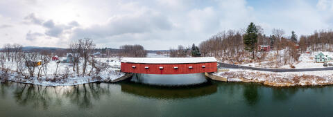 Winter at Buskirk Covered Bridge