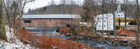 Winter Scene at Green River Covered Bridge