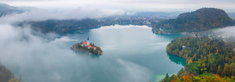Dawn's Embrace at Lake Bled