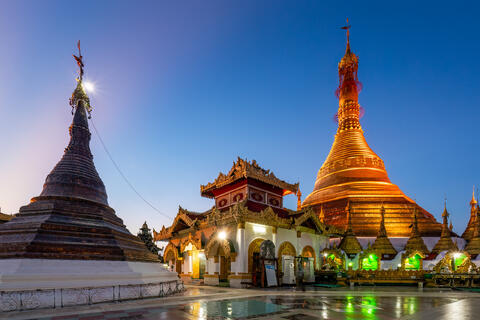 Kyaik Tha Lan Pagoda's Twilight Radiance