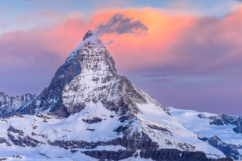 Dawn's Embrace of the Matterhorn