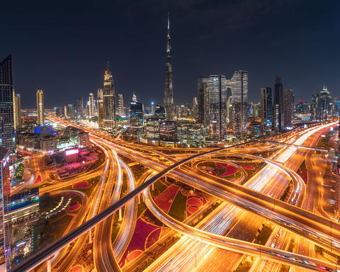 Dubai's Nighttime Maze