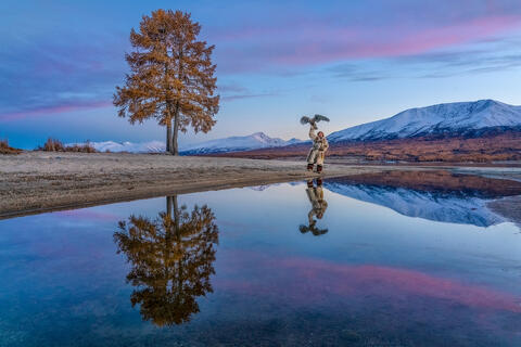 Eagle Hunter Reflection at Bluehour