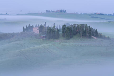Villa in the Early Morning Fog