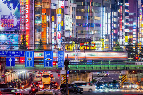 Neon Rush Through Shinjuku