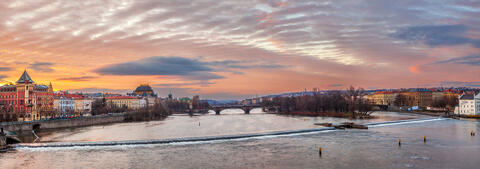 Winter's Embrace: Prague Sunrise