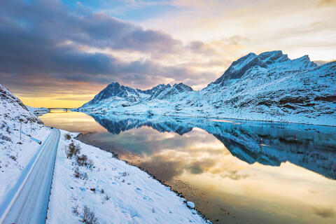 Winding Through the Arctic Glow