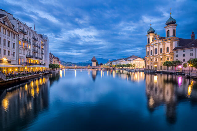 church, bluehour, Lucerne, Switzerland
