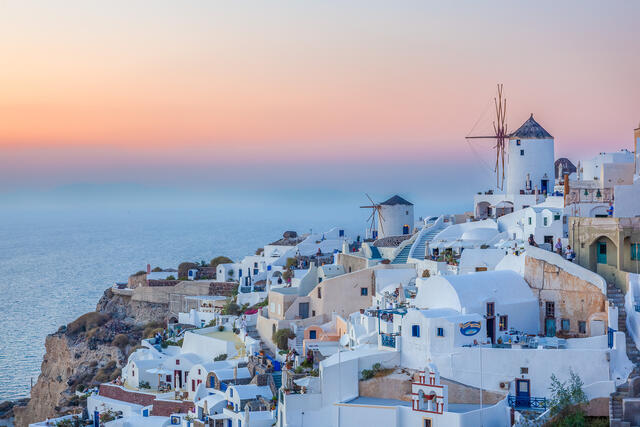 Santorini's Sunset Palette