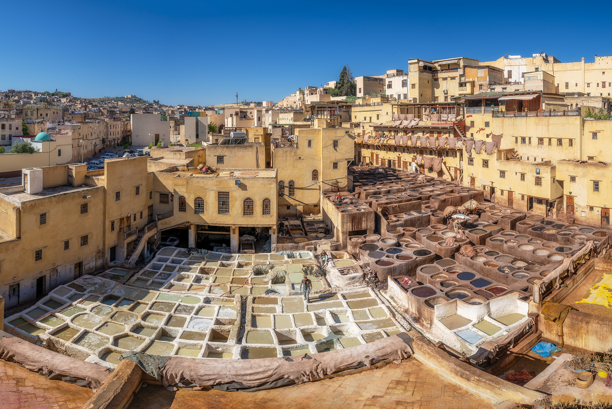 Crafting Tradition: Fez Tanneries In this image I took of the tanneries in Fez, Morocco, the rich history of this ancient craft comes to life. These tanneries...