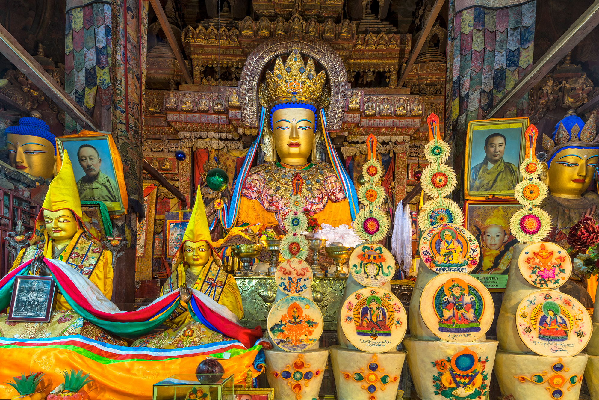 "Palcho Monastery's Vibrant Altar" provides a glimpse into the spiritual richness of the Palcho Monastery in Gyantse, Tibet....