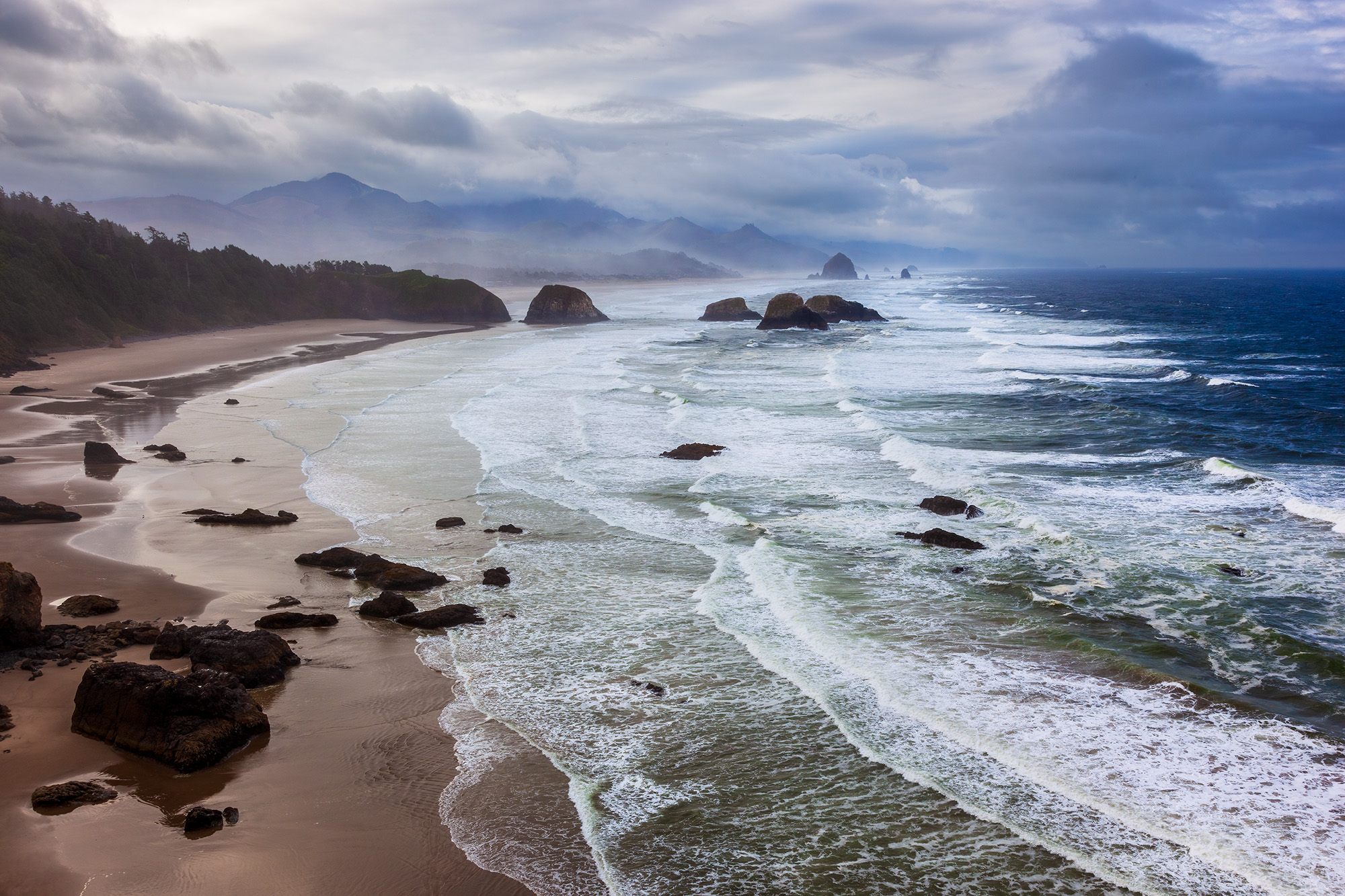 At Ecola Beach State Park in Oregon, amidst the fury of a tempestuous storm, this captivating image comes to life. Resembling...