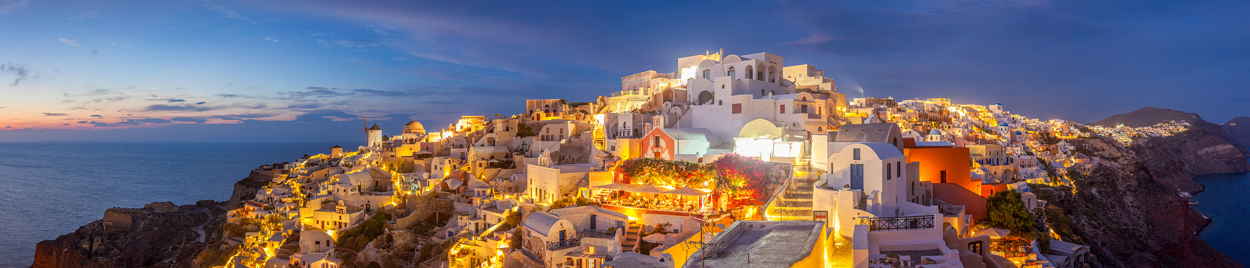 Capturing the essence of Oia, Santorini, Greece during blue hour was a moment of sheer delight. With a 9-image panoramic stitch...