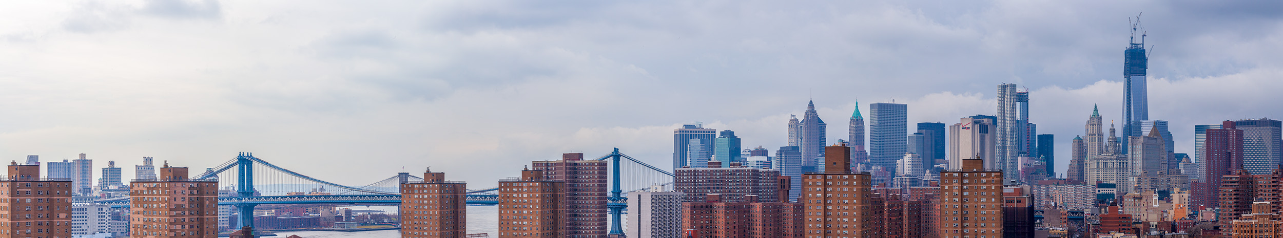Captured from Eric's apartment balcony near the Manhattan Bridge, this stunning 20-image panoramic offers a sweeping view of...