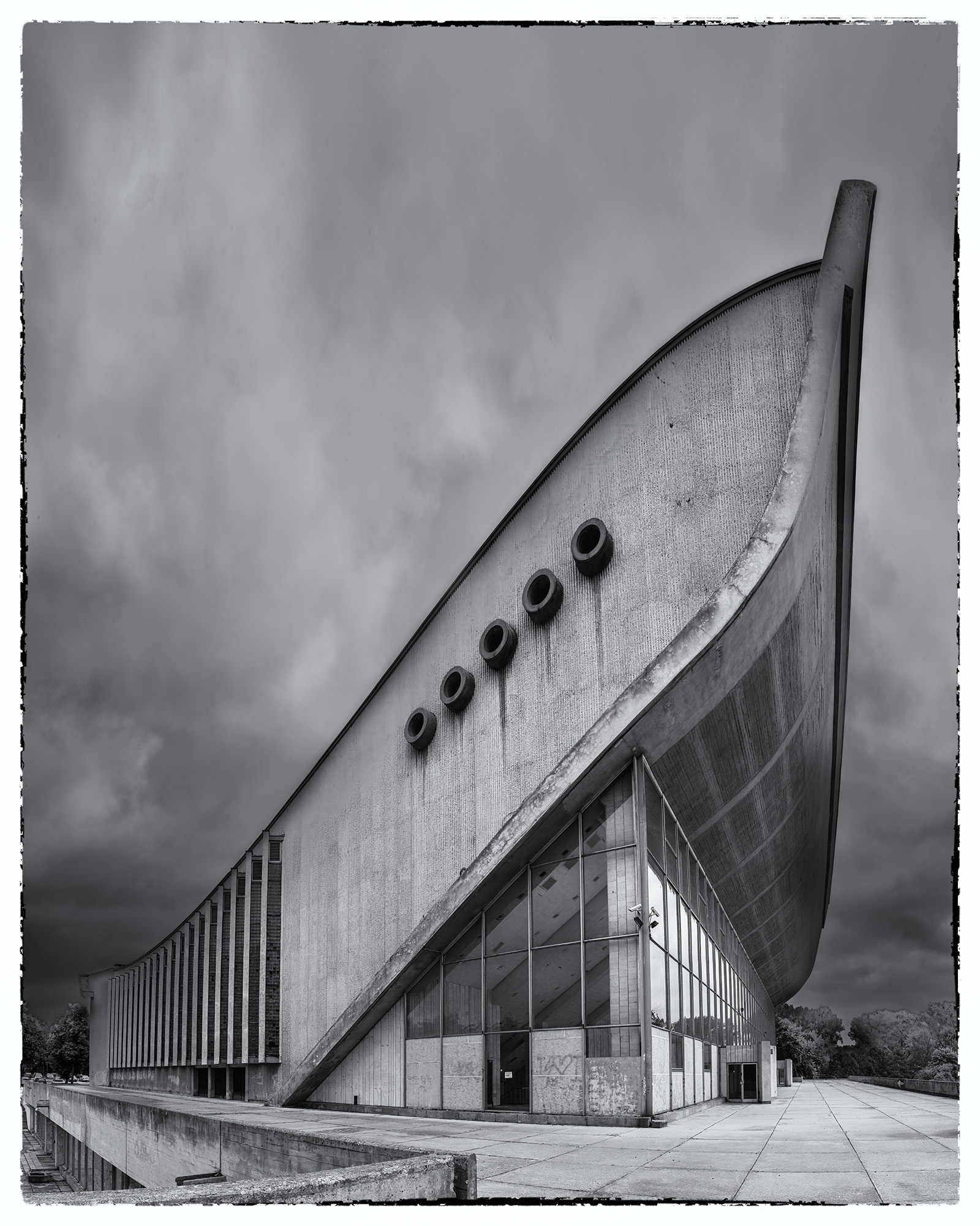 Vilnius Palace of Concerts and Sports This panoramic image, stitched together from 27 individual shots, unveils the foreboding presence of the Vilnius Palace of Concerts...
